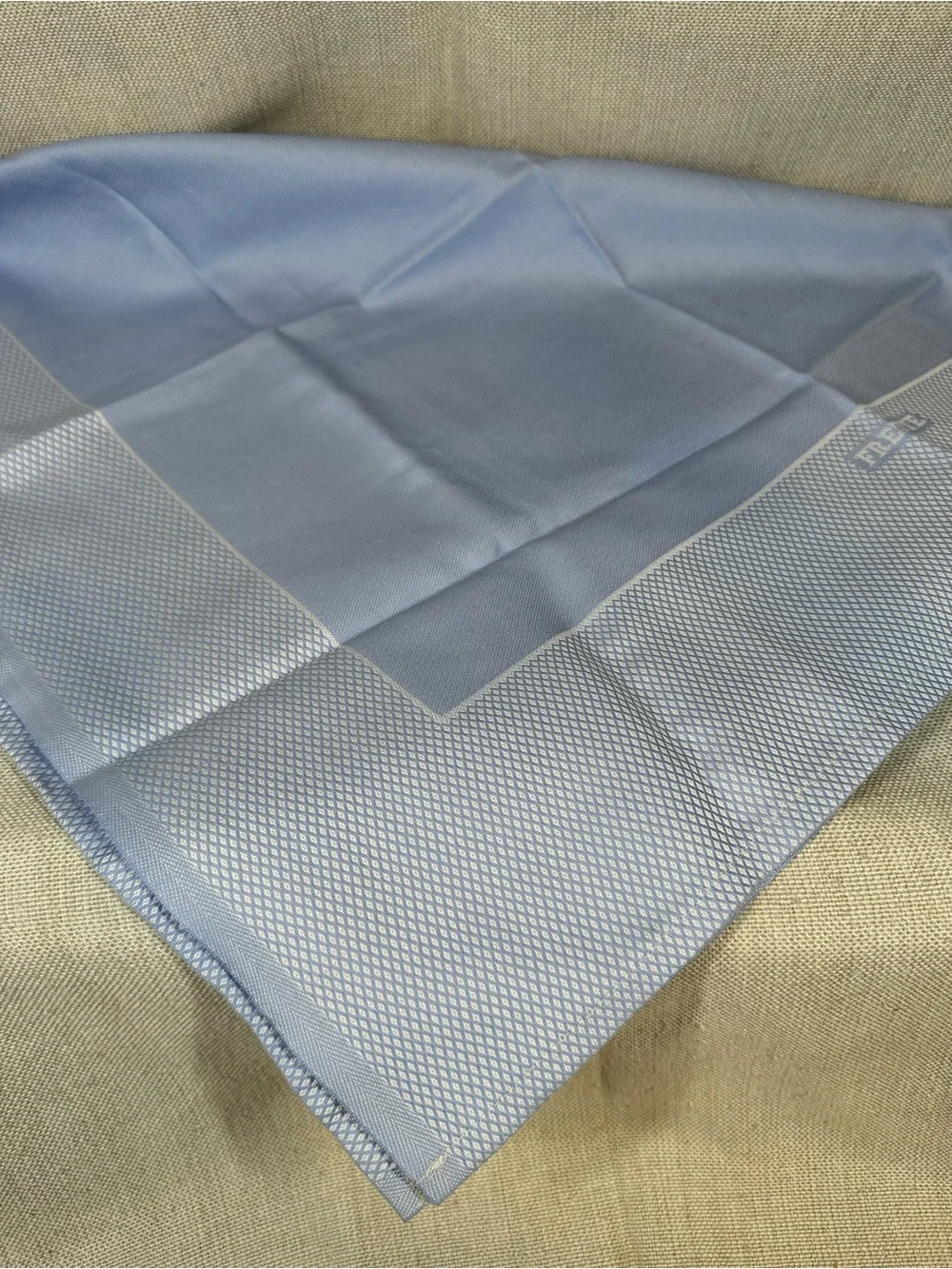 Frette VINTAGE Granite Blue Napkin Set of 4 Fine Cotton Jacquard Weave. ITALY